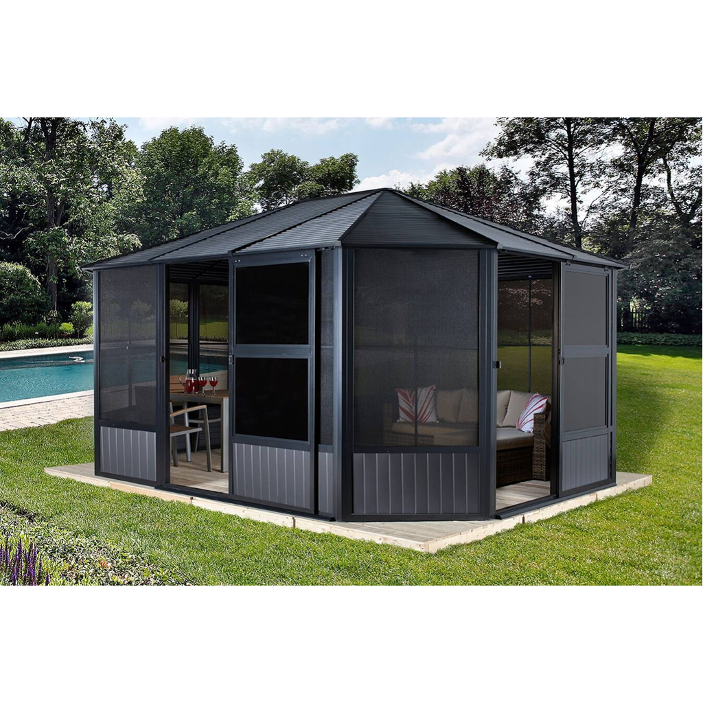 Sojag Kaltwintergarten Charleston anthrazit Aluminium B/H/T: ca. 472x281x367 cm