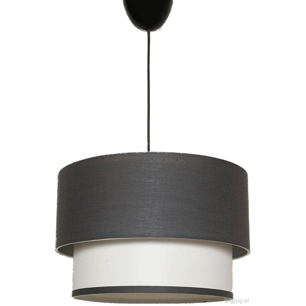 Opviq Pendelleuchte Tubol weiß anthrazit B/H/T/L/D: ca. 30x65x30x30x30 cm E27 1 Brennstellen