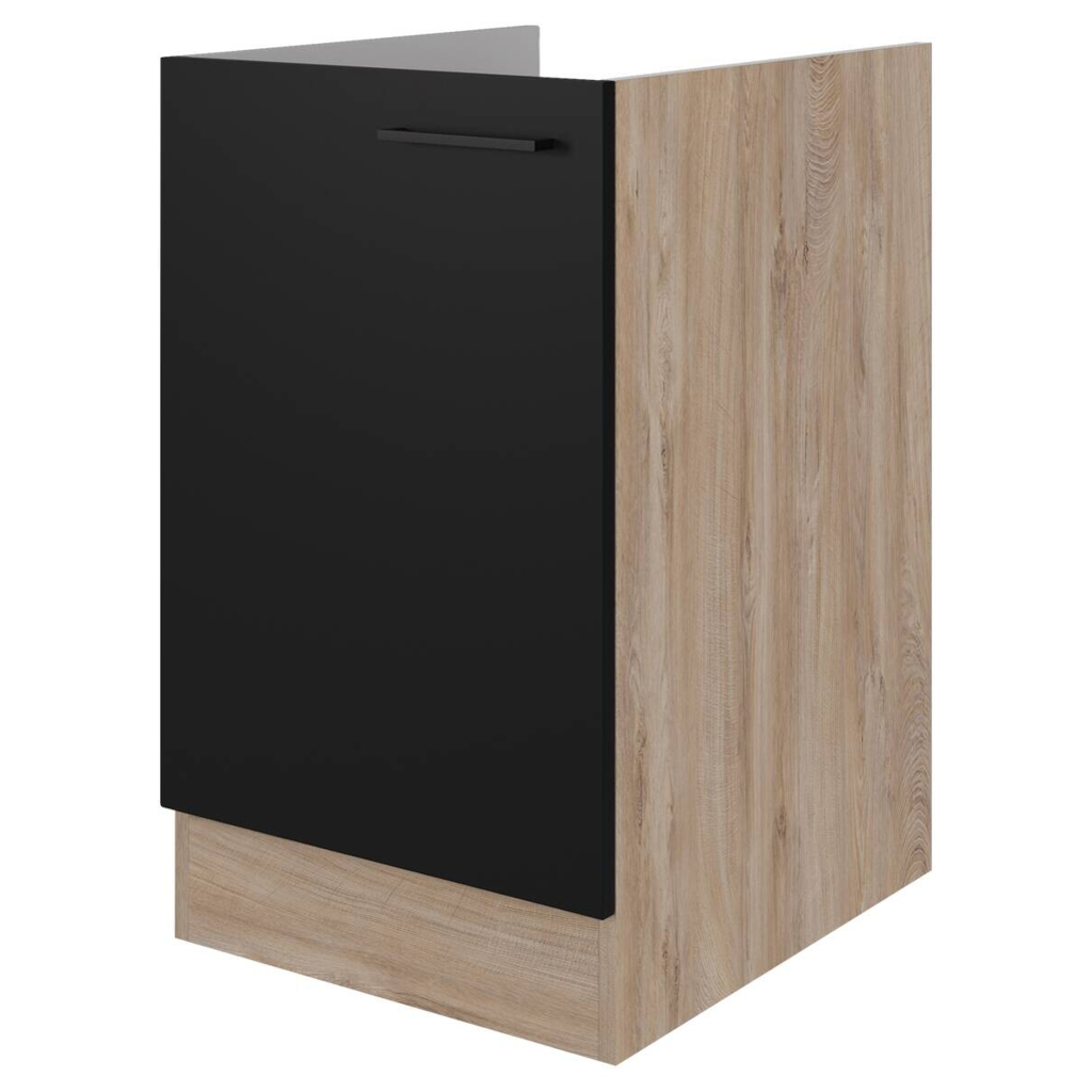 Spülenschrank Capri schwarz matt B/H/T: ca. 50x82x57 cm