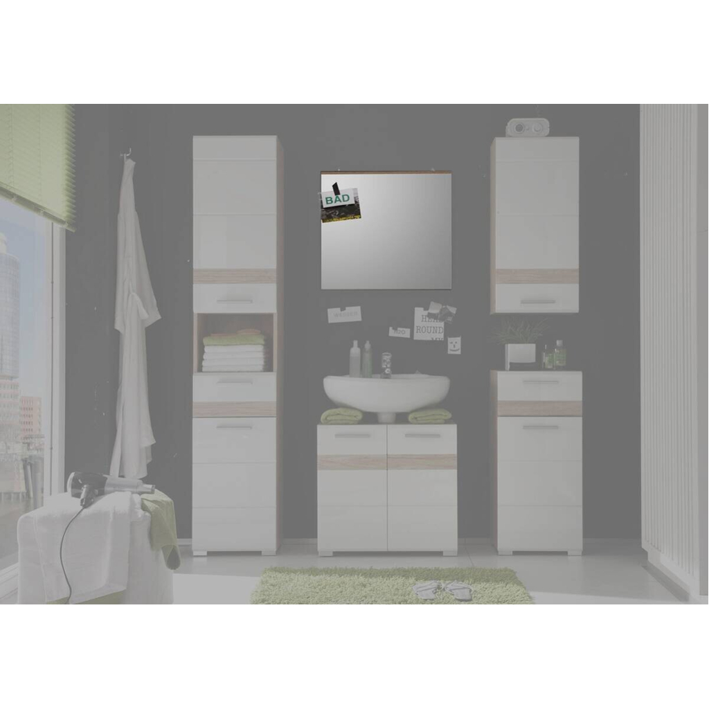 Wandspiegel Set One Eiche San-Remo Nachbildung B/H/T: ca. 60x55x2 cm