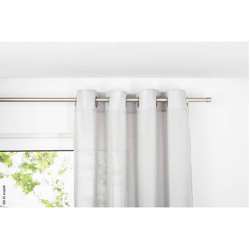 Ösenvorhang 2er Pack Breeze grau B/L: ca. 135x245 cm