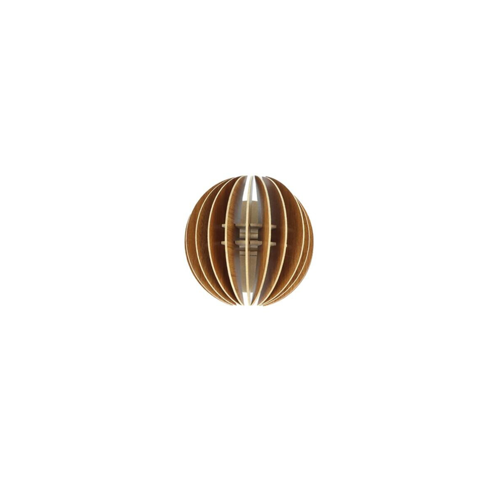 Opviq Wandleuchte nussbaum MDF B/H/L: ca. 16,5x19,5x19,5 cm E27 1 Brennstellen