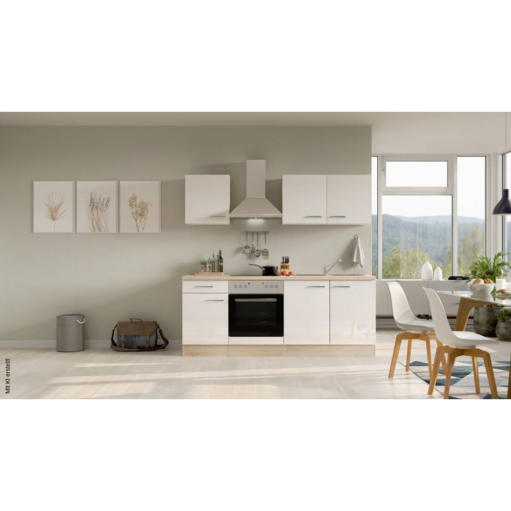 Küchenblock Valero weiß Hochglanz B/H/T: ca. 210x200x60 cm