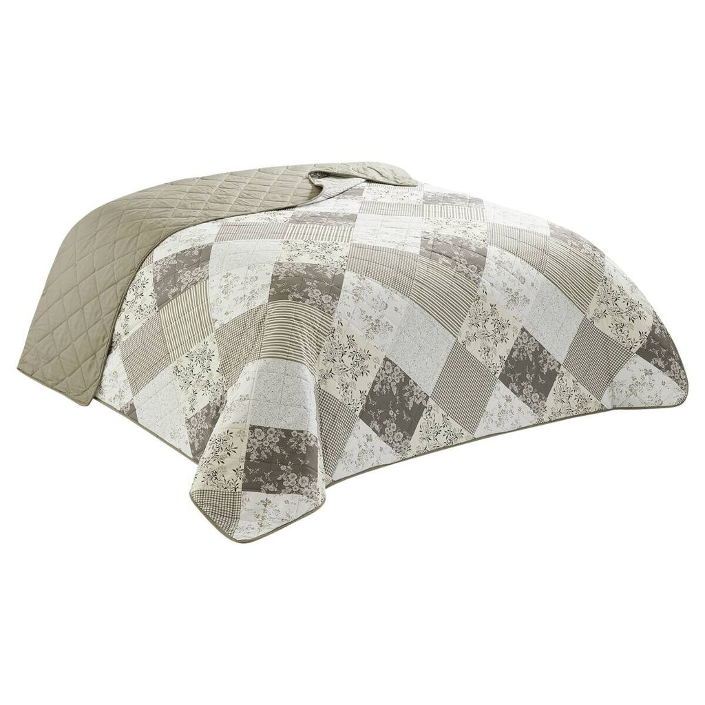 Tagesdecke grau Polyester B/L: ca. 220x240 cm