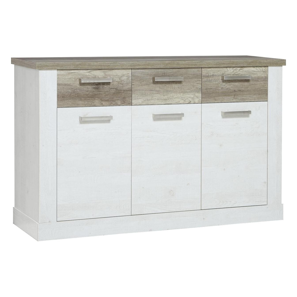 Kommode weiß Pinie Nachbildung Eiche Antik Nachbildung B/H/T: ca. 140,8x90,3x41,3 cm 504530900