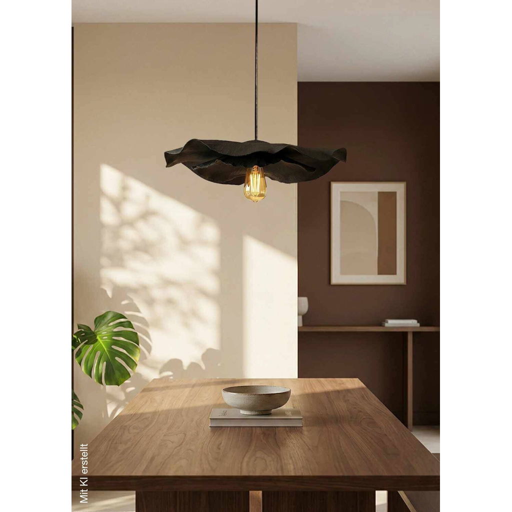 Opviq Pendelleuchte schwarz Kunststoff B/H/T/L/D: ca. 58x80x58x58x58 cm E27 1 Brennstellen