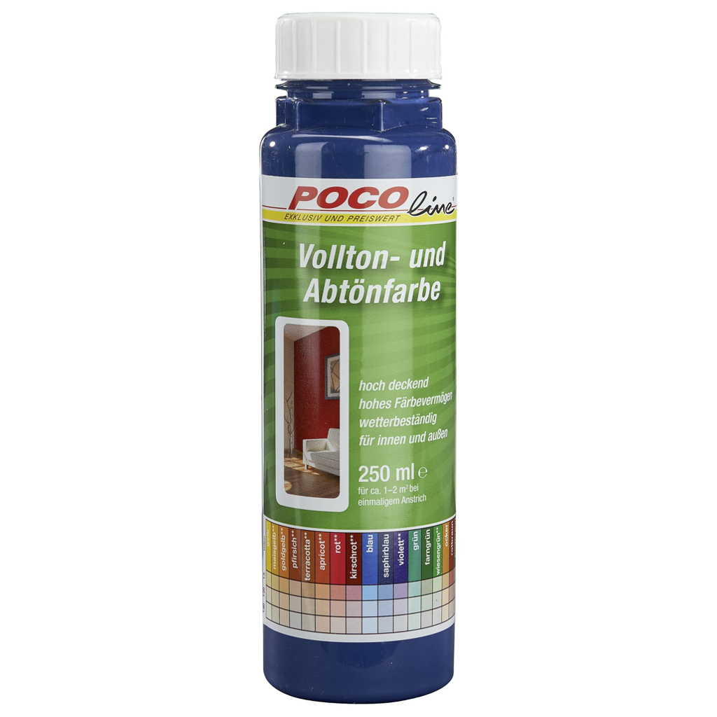 POCOline Vollton- und Abtönfarbe saphirblau ca. 0,25 l