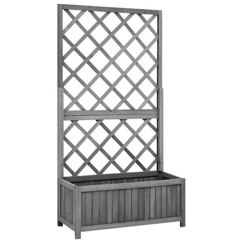 Gartenspalier schwarz Holz B/H/L: ca. 30x135x70 cm