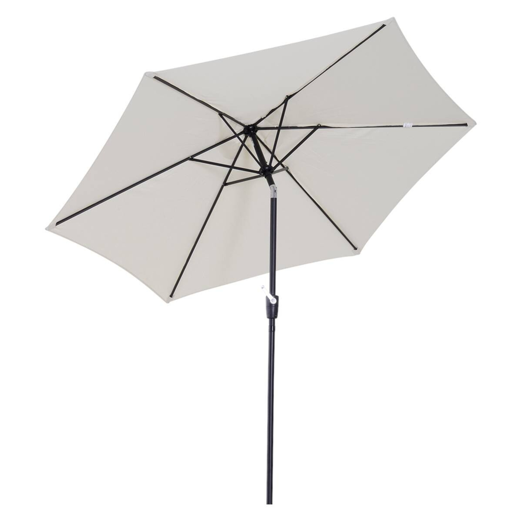 Outsunny Sonnenschirm beige Aluminium B/H/L/S/D: ca. 260x235x260x3,8x270 cm