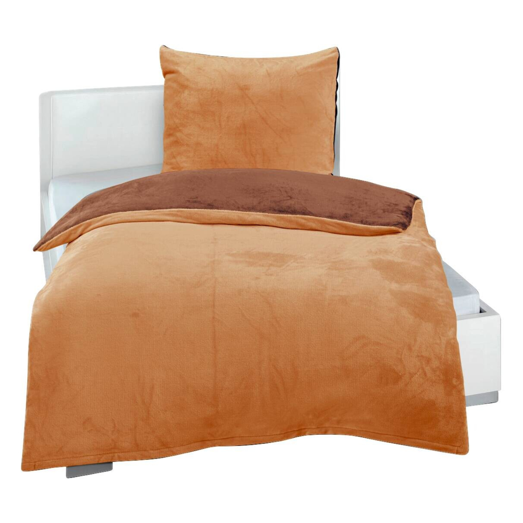 Microfaser Bettwäsche Cashmere touch terra Polyester B/L: ca. 135x200 cm