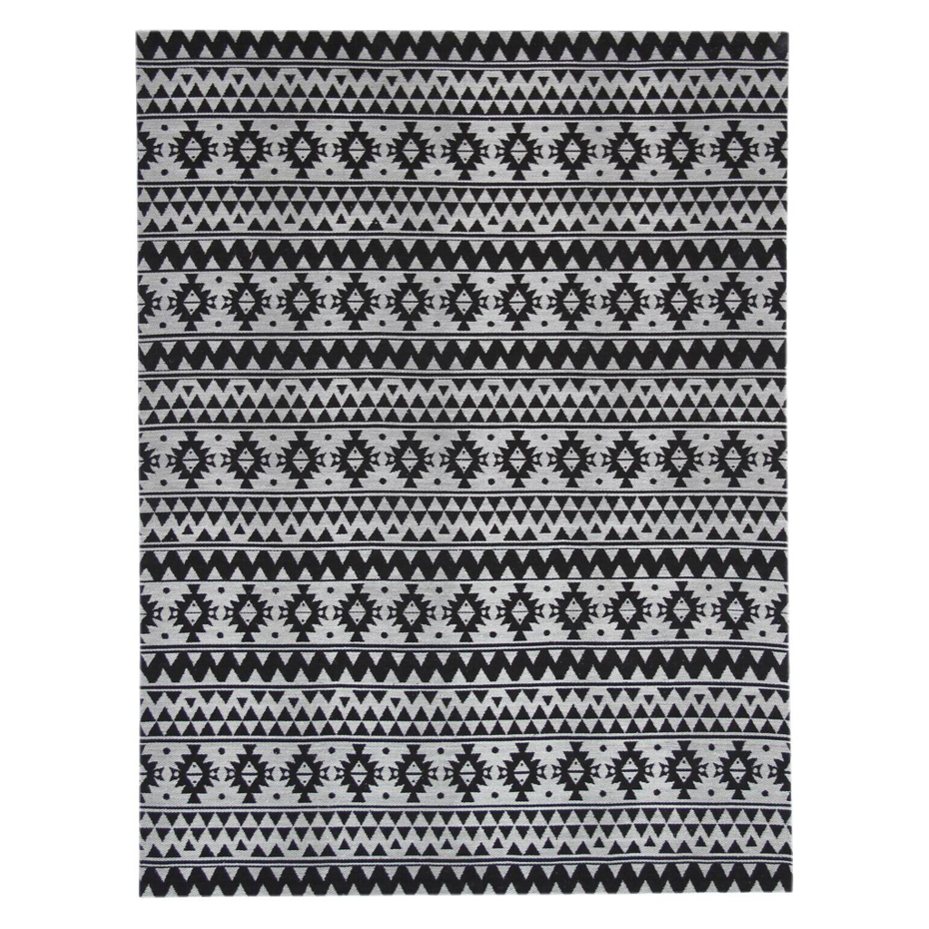 Kayoom Flachgewebeteppich Sunny 210 schwarz B/L: ca. 120x170 cm