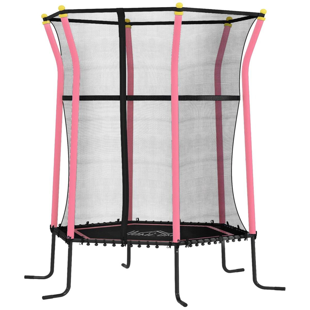 HOMCOM Kindertrampolin rosa B/H/L: ca. 163,5x190x163,5 cm