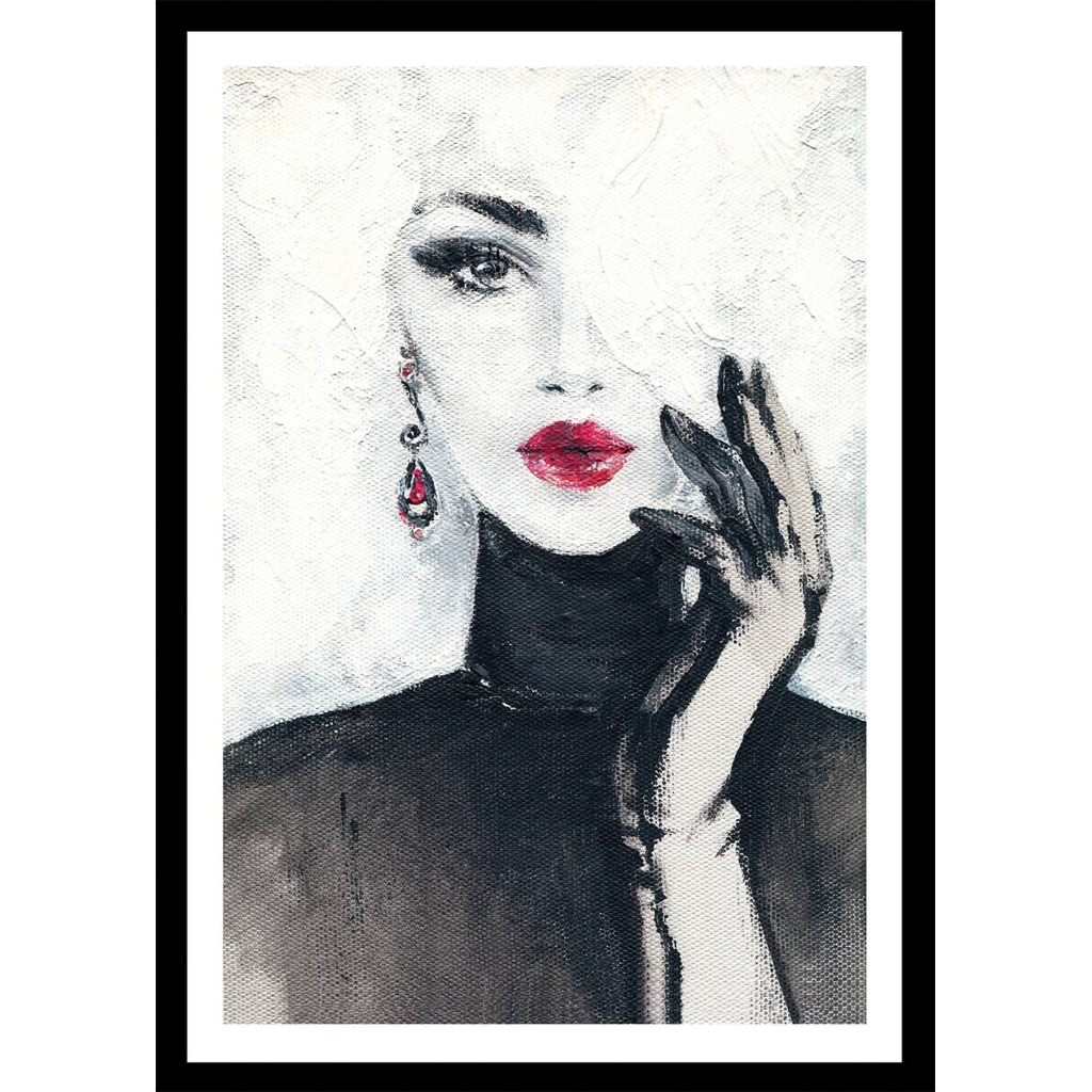Gerahmtes Bild Frau B/H: ca. 70x50 cm