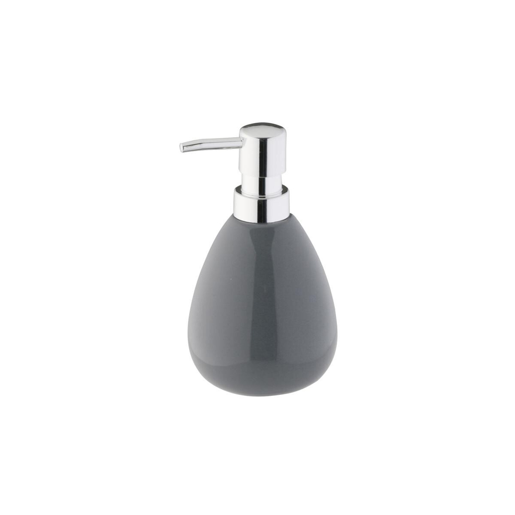 Axentia Seifenspender Pisa anthrazit silber Keramik B/H/L/D: ca. 9x16,5x9x9 cm