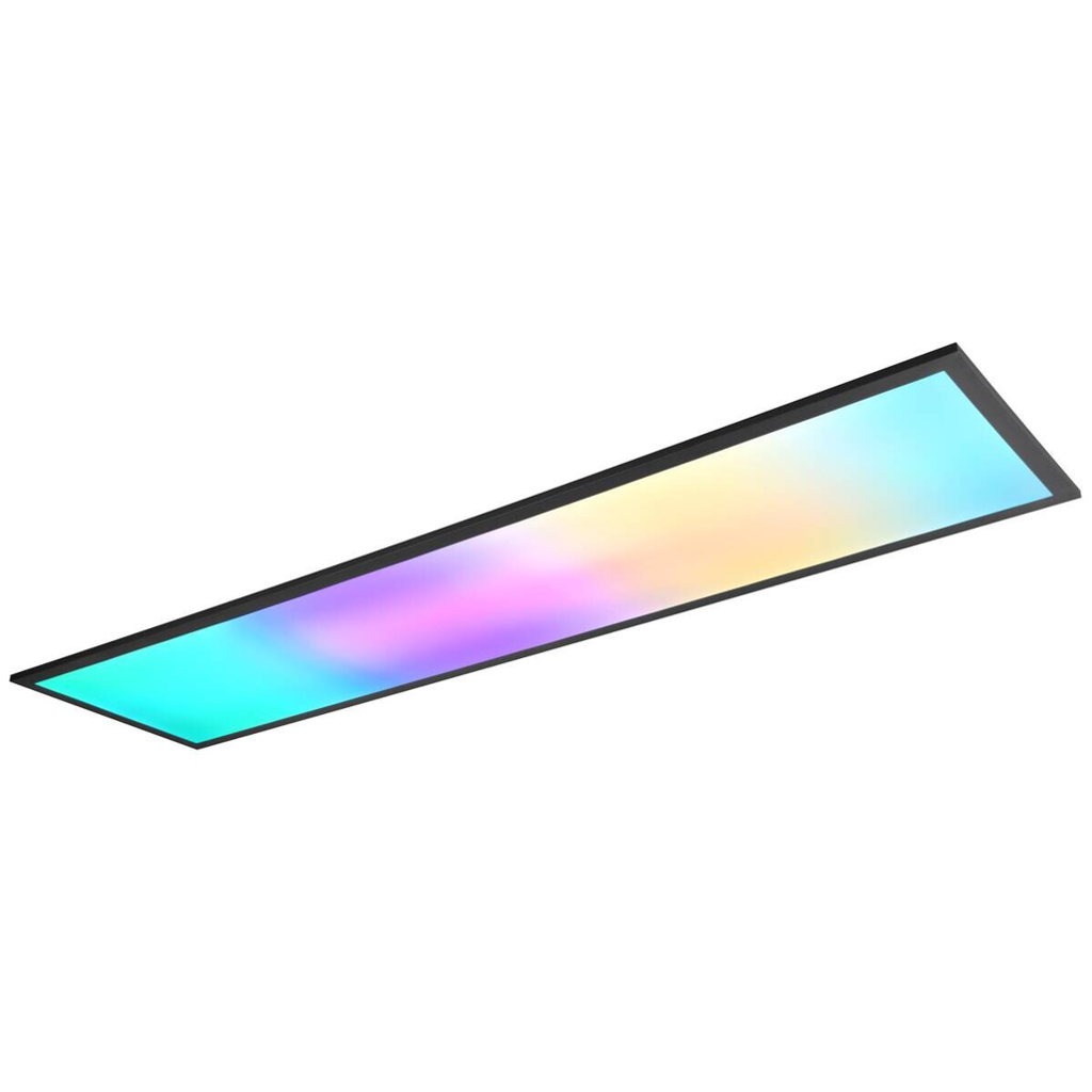 Reality LED-Deckenleuchte Beta R67661232 schwarz Metall B/H/T: ca. 119,5x5,5x29,5 cm 1 Brennstellen
