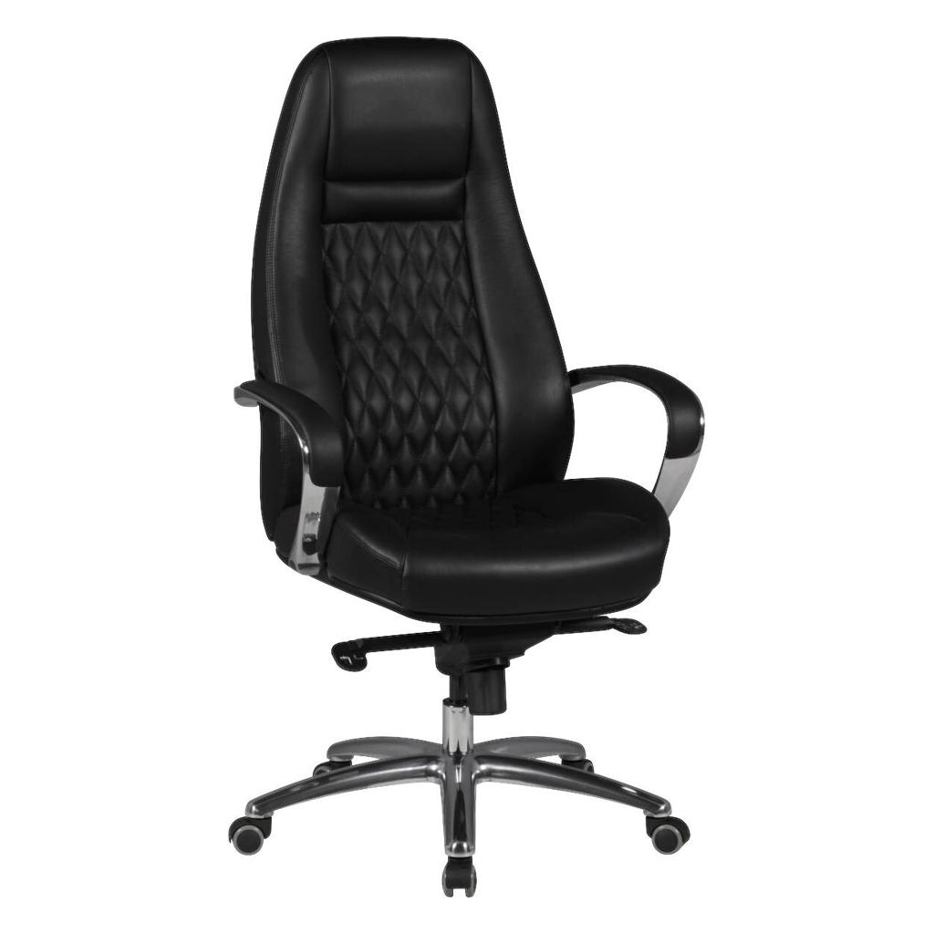 Drehstuhl schwarz Leder