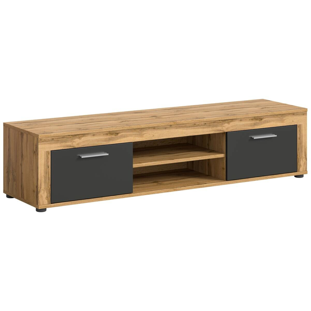Lowboard Jam Eiche Wotan Nachbildung grau B/H/T: ca. 160x37x40 cm