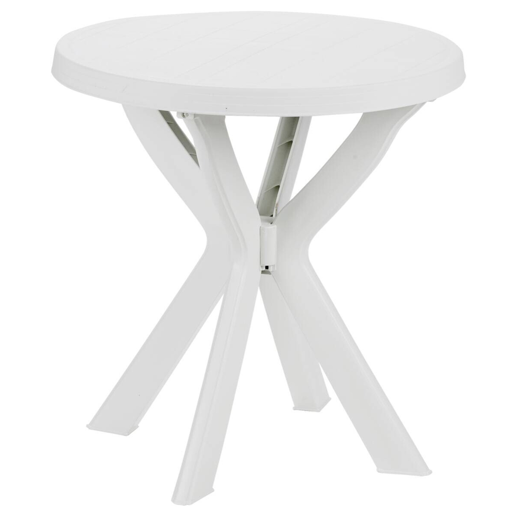 ProGarden Kunststofftisch Don weiß Polypropylen H/D: ca. 72x70 cm
