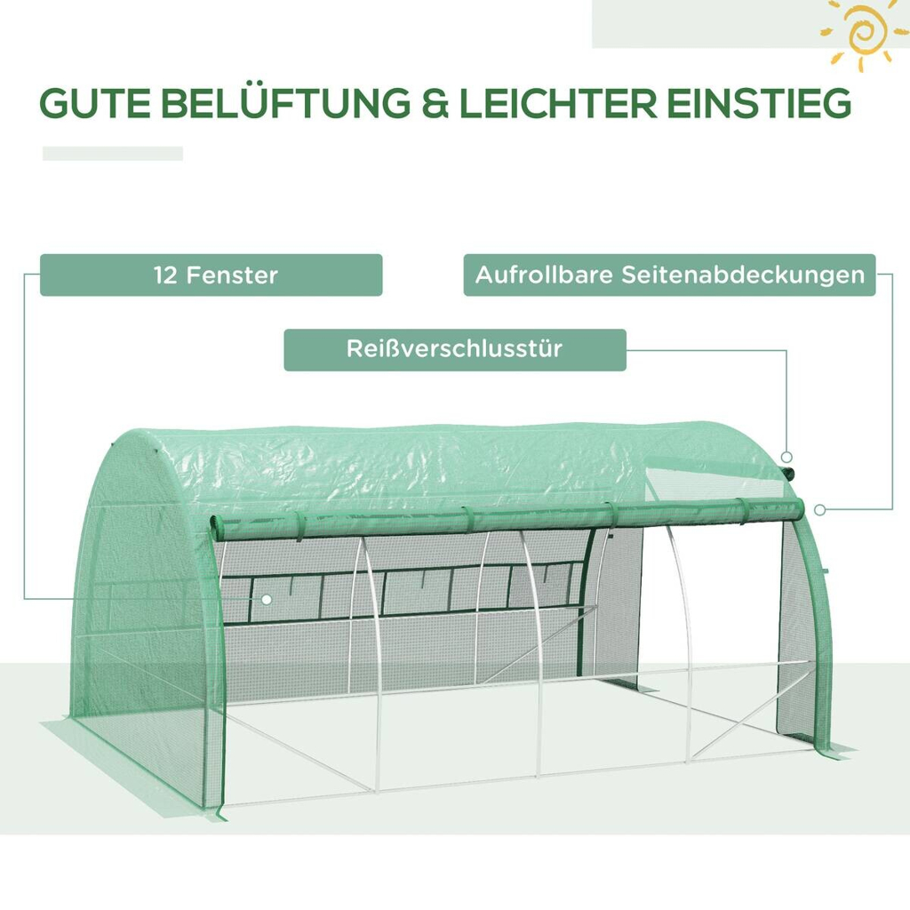 Outsunny Gewächshaus B/H/L: ca. 300x397...