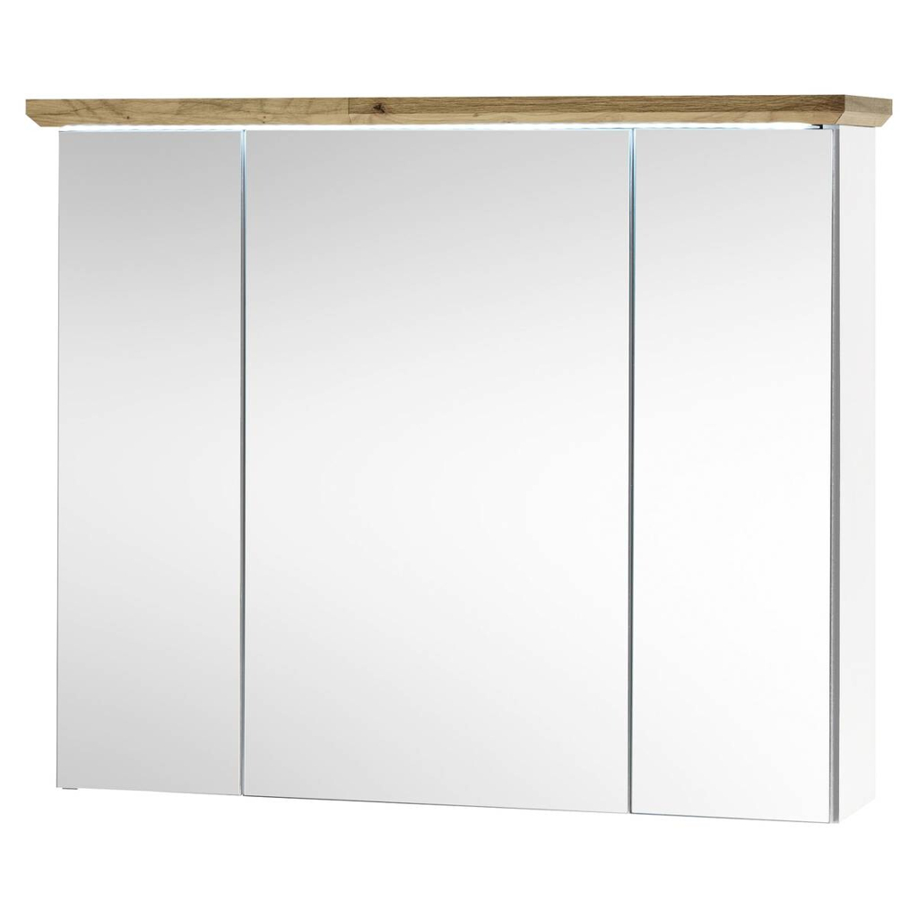 Spiegelschrank Toskana Eiche Artisan Optik weiß B/H/T: ca. 84x70x24 cm