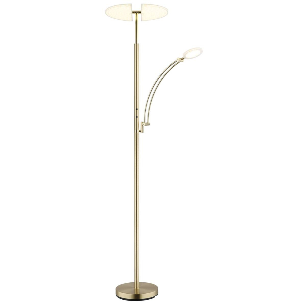 GLOBO Stehlampe messing Acryl Metall B/H/T: ca. 40,5x183x80 cm 1 Brennstellen