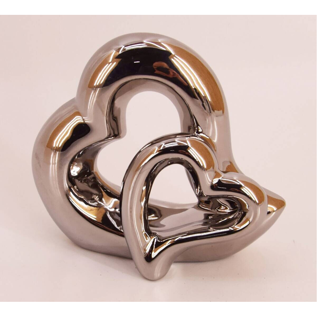Dekorationsartikel silber Keramik L: ca. 13 cm