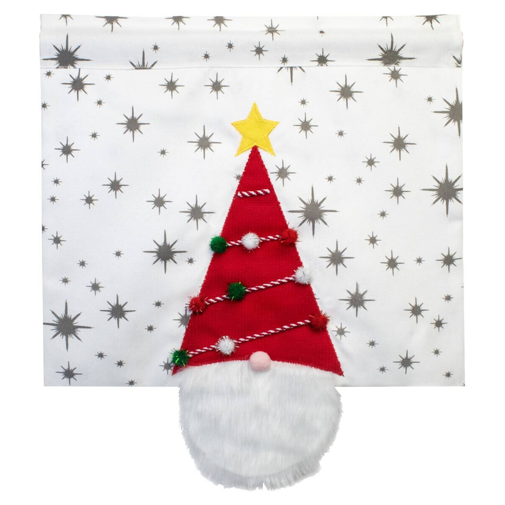 Scheibengardine Tannenbaum Wichtel bunt B/L: ca. 35x40 cm