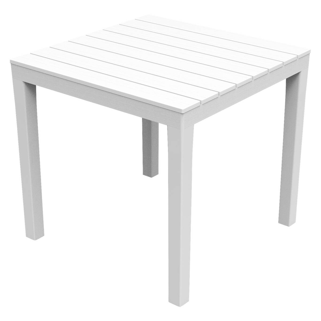 ProGarden Gartentisch Bali weiß Kunststoff B/H/L: ca. 78x72x78 cm