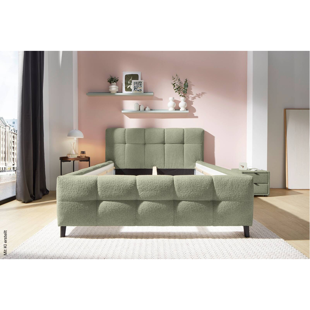Polsterbettgestell grün Polyester Liegefläche B/L: ca. 140x200 cm