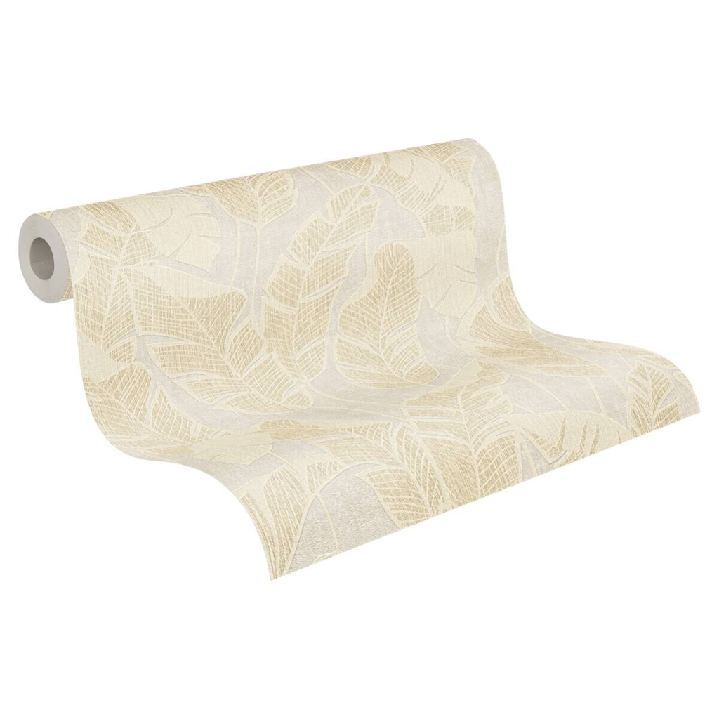 A.S.Creation Vliestapete beige weiß gold B/H/D: ca. 53x1005x9,4 cm