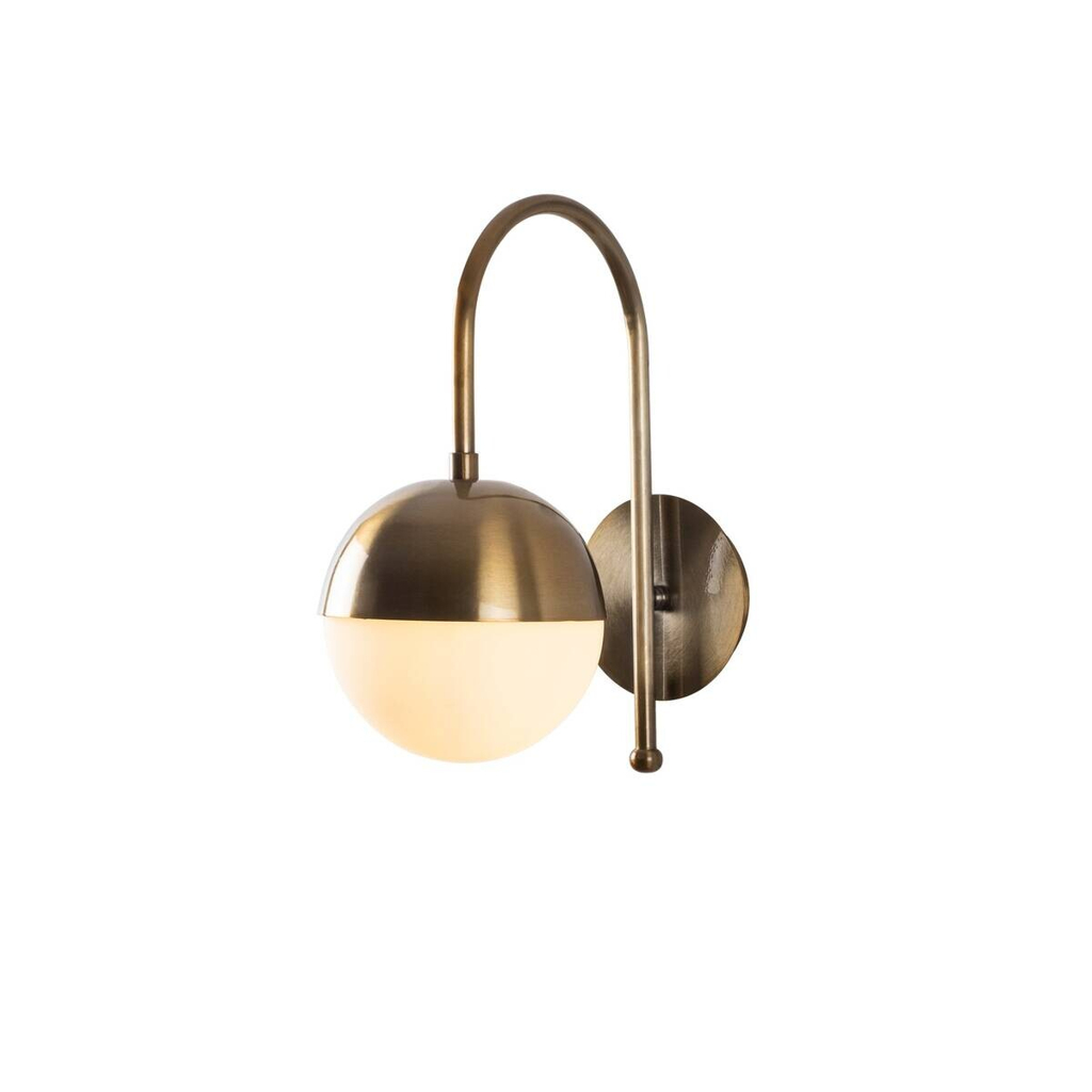 Opviq Wandleuchte weiß Metall Glas B/H/L: ca. 25x30x15 cm E27 1 Brennstellen