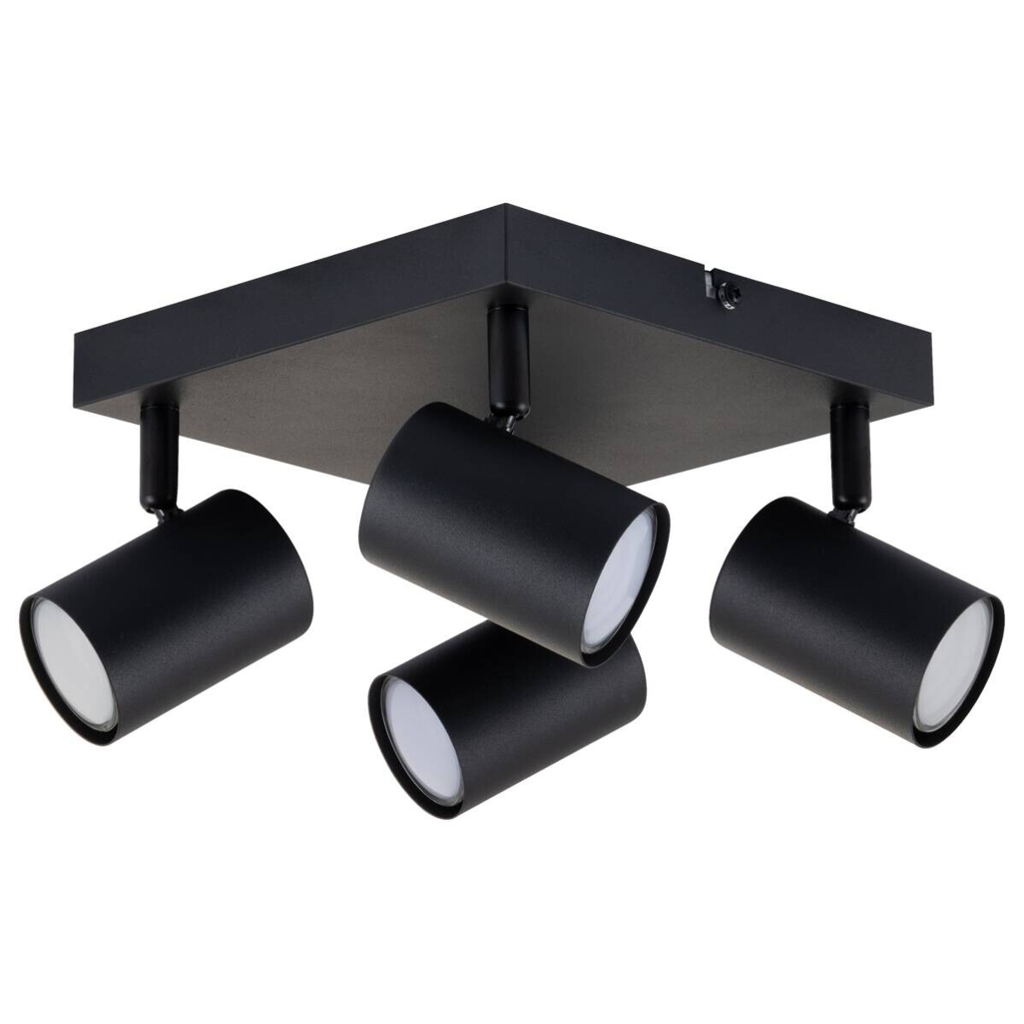 POCOline Spot 4-flg. Thanina schwarz Metall B/H/L: ca. 28x12x28 cm GU10 4 Brennstellen