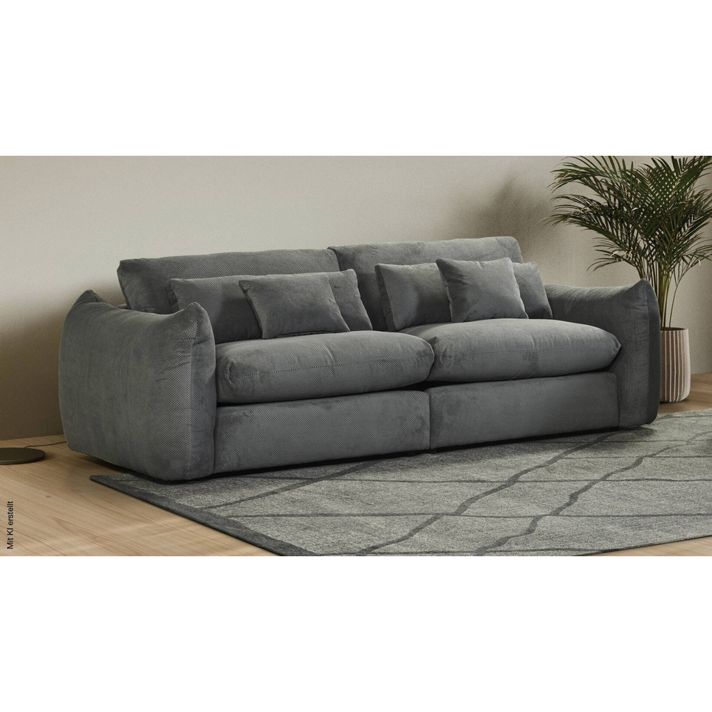 Big Sofa Glenn grau Microfaser B/H/T: ca. 259x87x124 cm