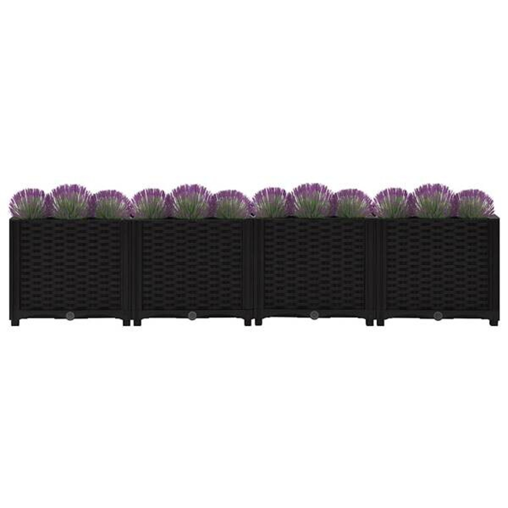 Hochbeet schwarz Polypropylen B/H/L: ca. 40x38x160 cm