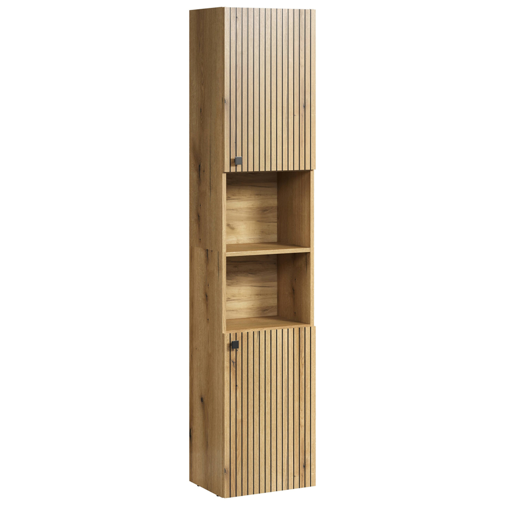 Hochschrank Pure Bliss Eiche Evoke Oak Nachbildung schwarz B/H/T: ca. 40x186x31 cm