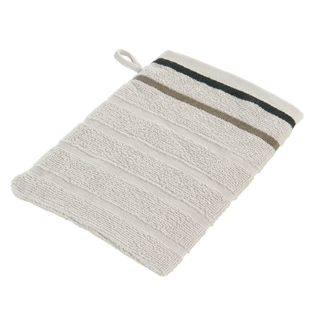 oh cosy Waschhandschuh Marta hellgrau Baumwolle B/L: ca. 16x22 cm