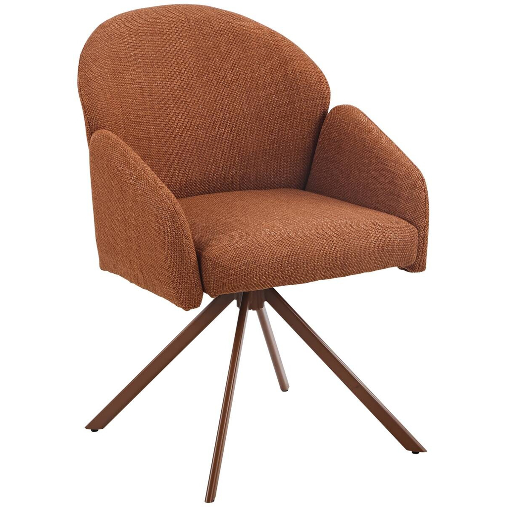 Drehstuhl Holly Kupfer Microfaser Webstoff B/H/T: ca. 57x84x61 cm