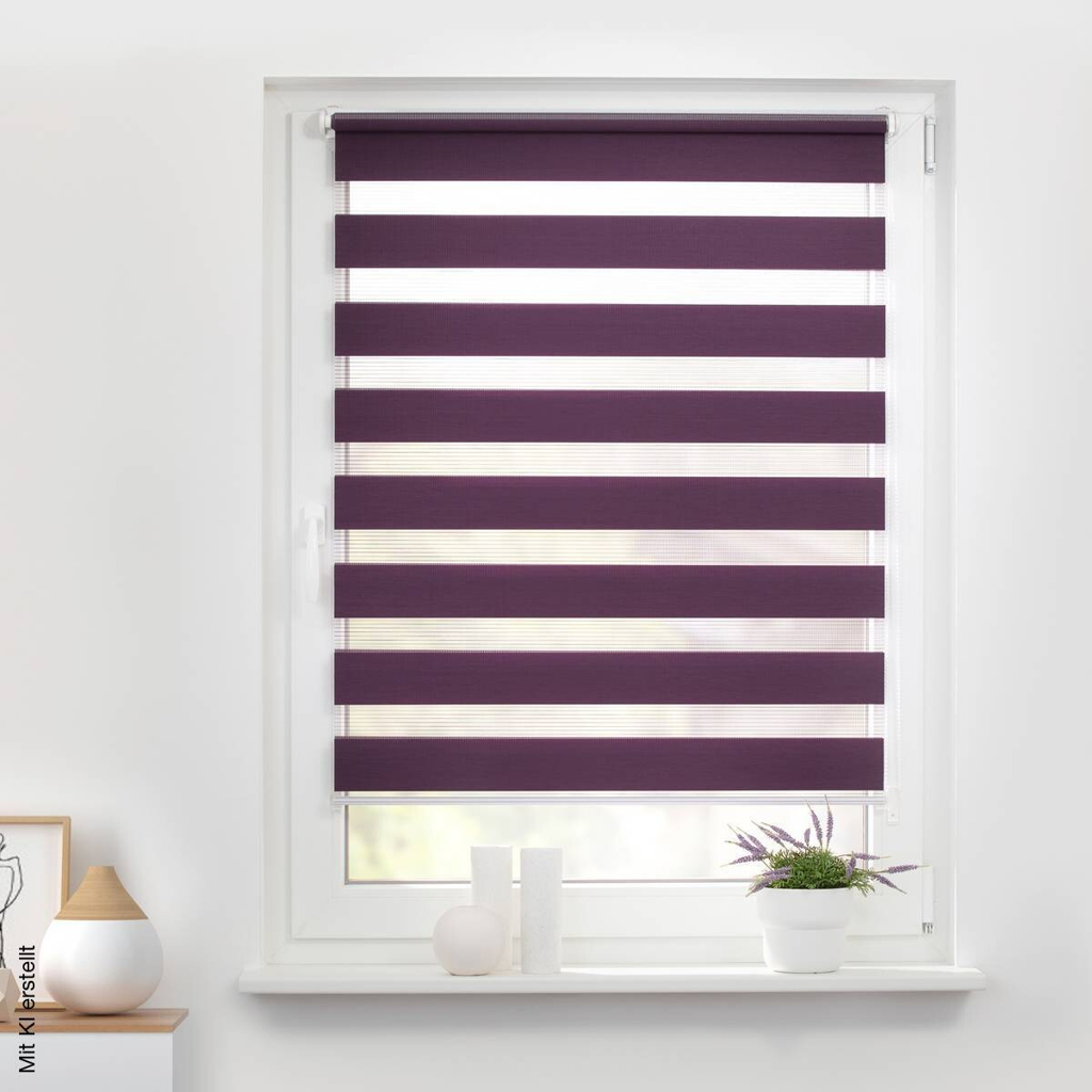 LICHTBLICK Doppelrollo Duo brombeer B/L: ca. 60x220 cm