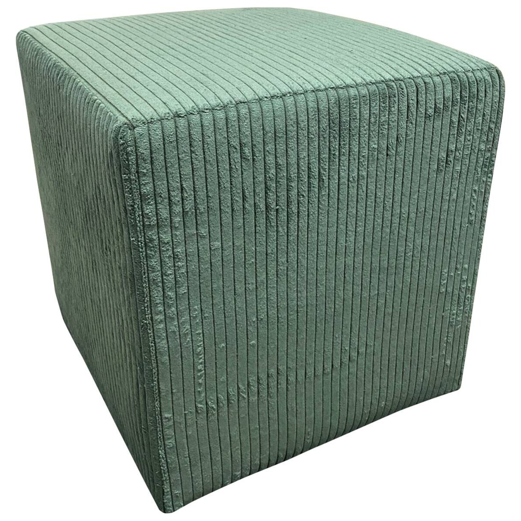 Hocker Tok Lagos moosgrün schwarz Kunststoff Styropor Schaumstoff Kord B/H/T: ca. 45x42x45 cm