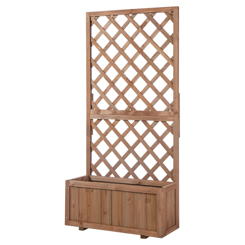 Outsunny Pflanzkasten Holz B/H/L: ca. 25x27x67 cm