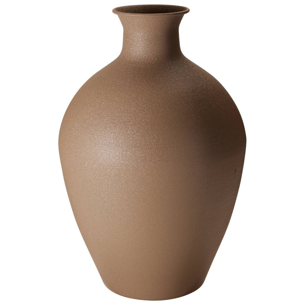 Vase braun Metall B/H/L: ca. 31,5x46x31,5 cm