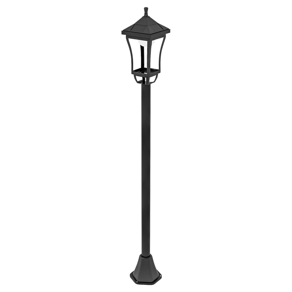 Solar Gartenlaterne schwarz Polycarbonat B/H/L: ca. 15x127x15 cm