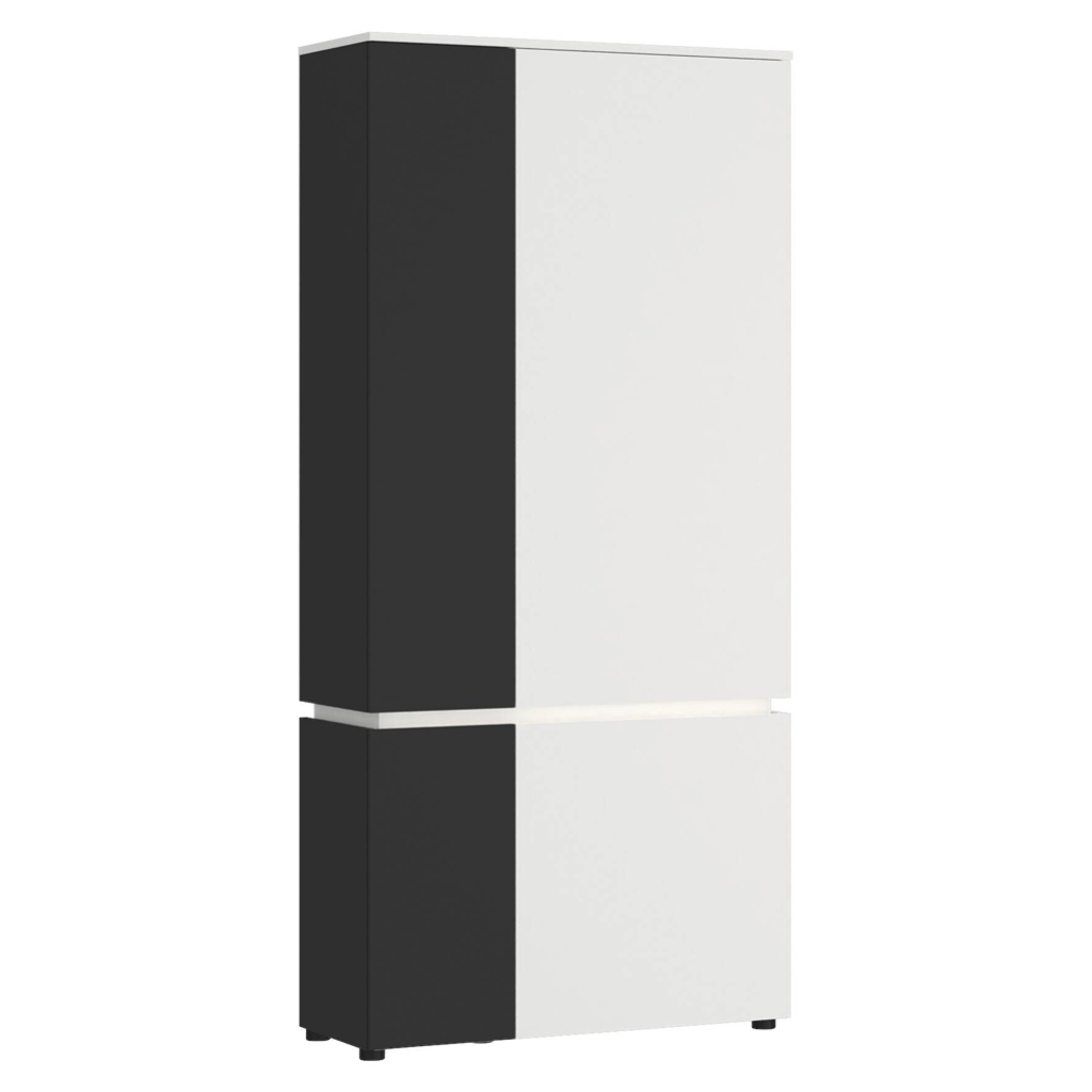 Garderobenschrank Luce Alpinweiß anthrazit B/H/T: ca. 90x199x40 cm