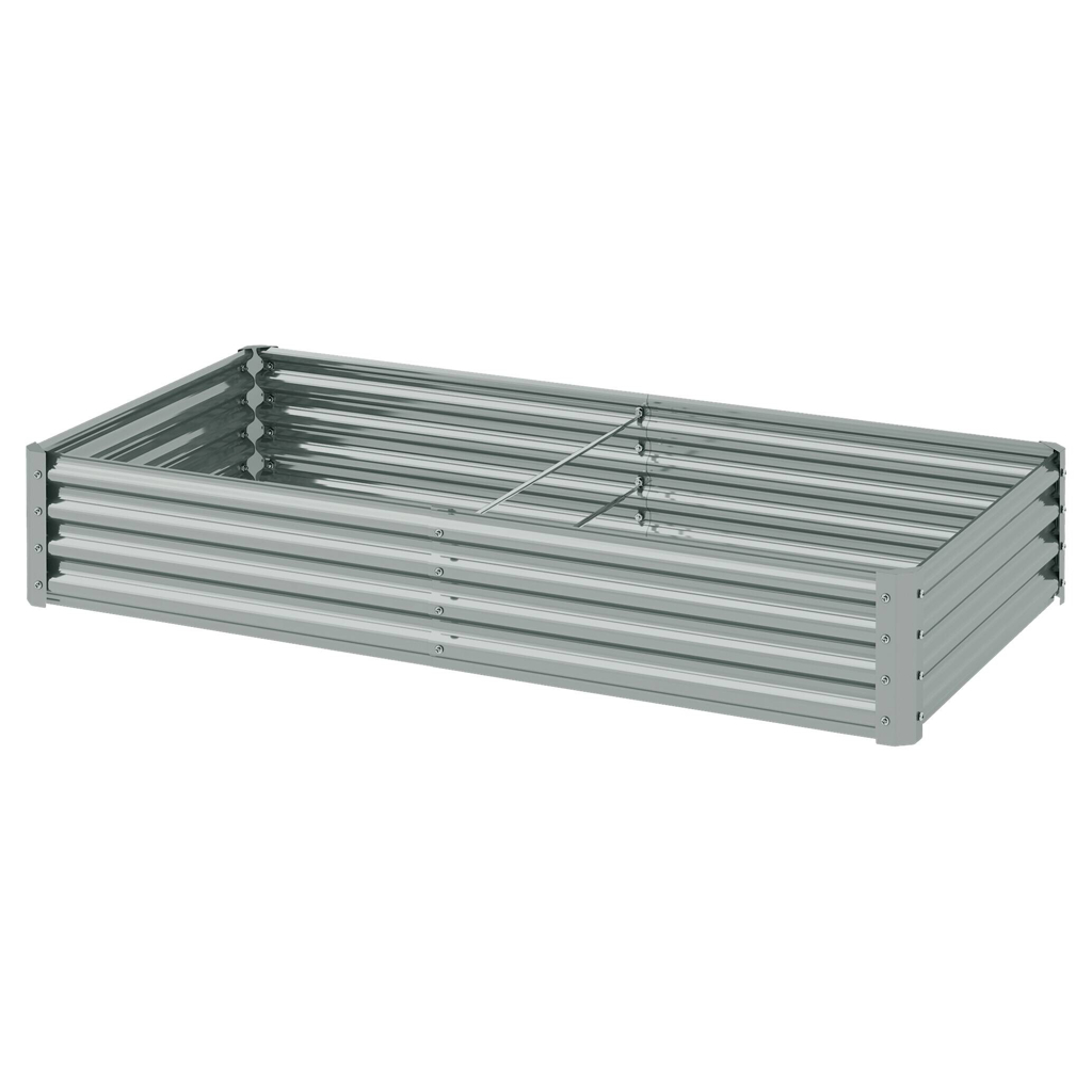 Outsunny Hochbeet silber Stahl B/H/L: ca. 90x30x180 cm