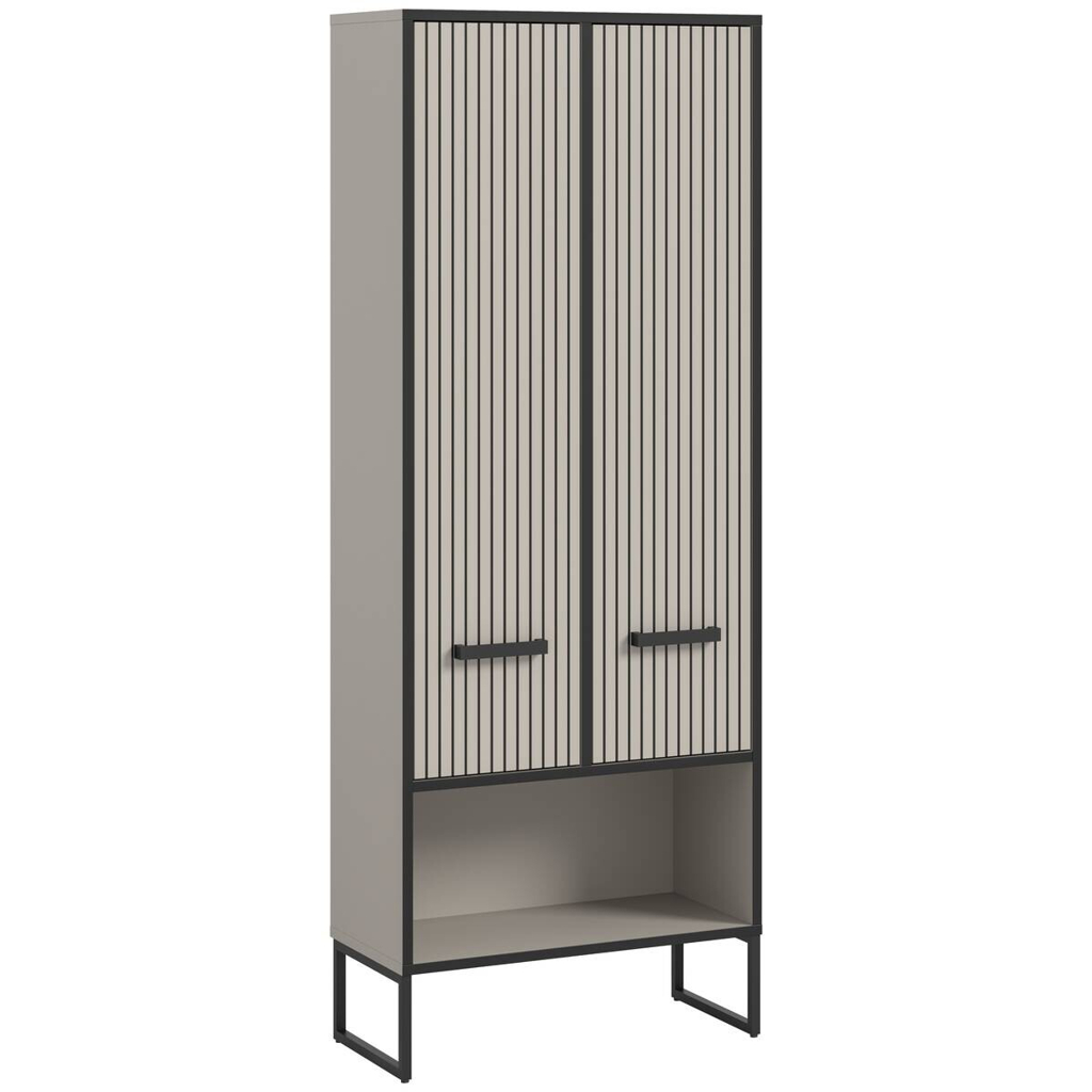 Badhochschrank BAGNO schwarz Kaschmirgrau Nachbildung B/H/T: ca. 59x159x32 cm