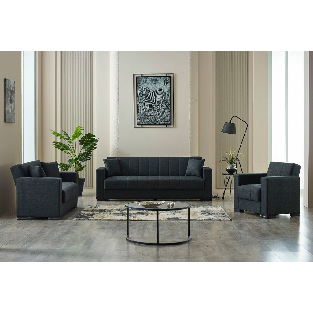 Sofa 3-2-1 Jerry anthrazit Microfaser