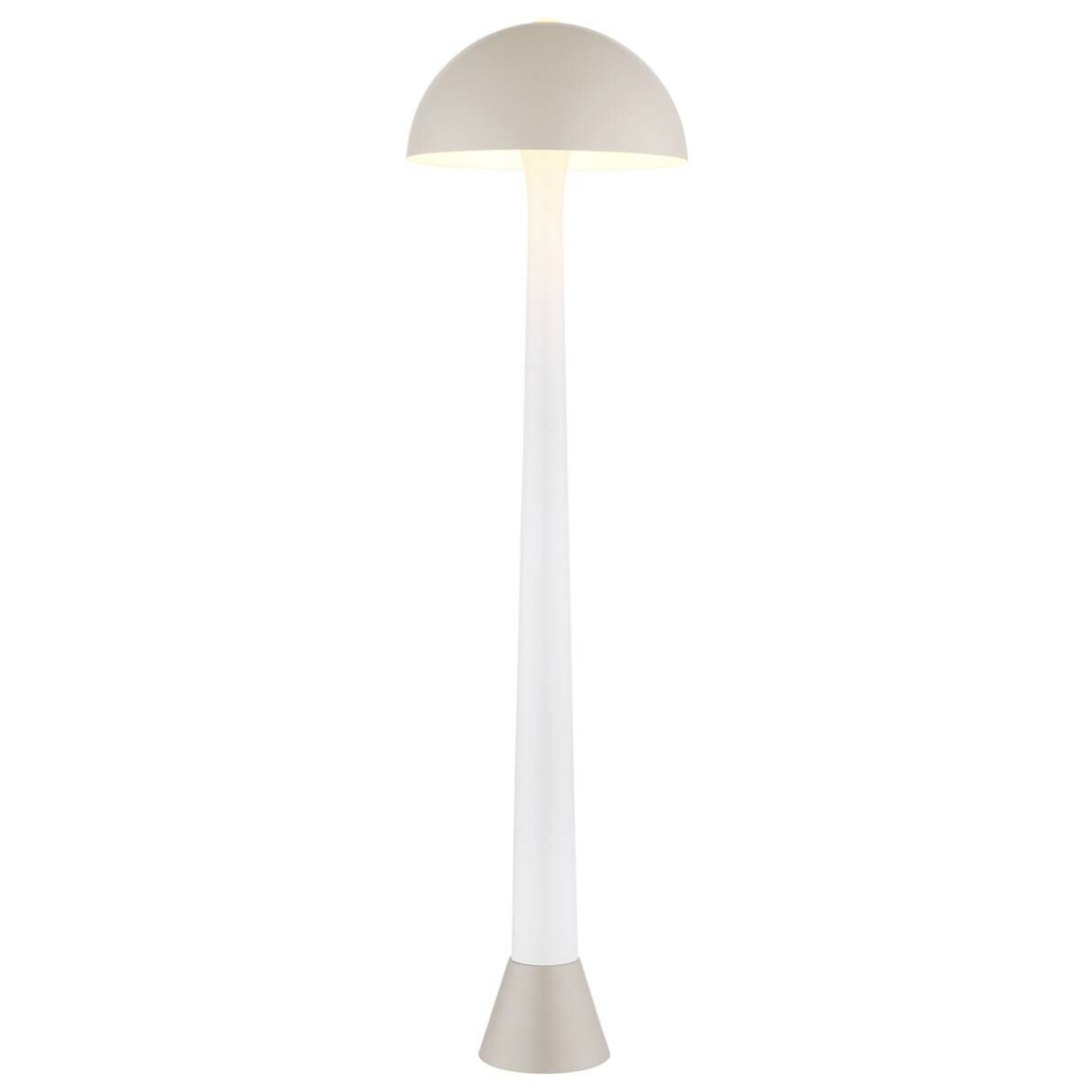 GLOBO Stehlampe sand weiß Metall H/D: ca. 150x40 cm E27 1 Brennstellen