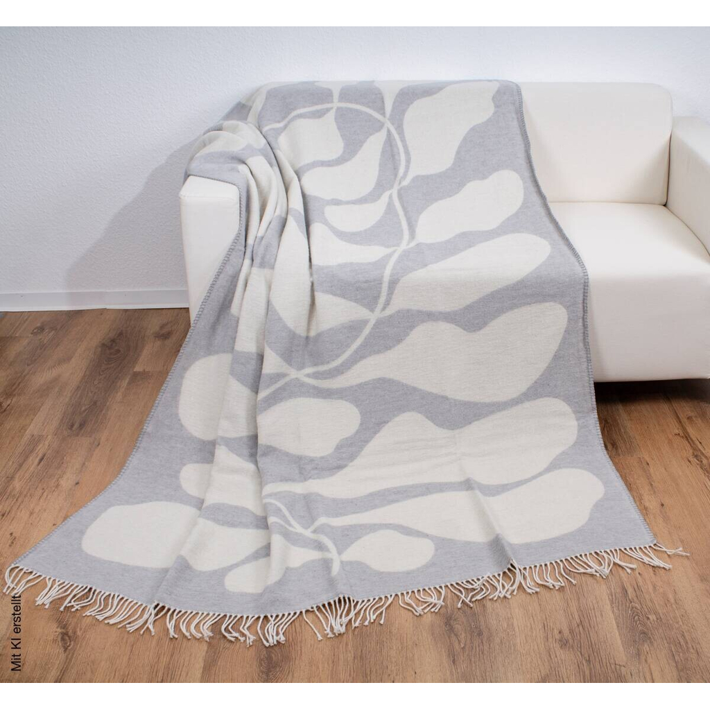 Wohndecke silber Baumwolle B/L: ca. 150x200 cm 601823102