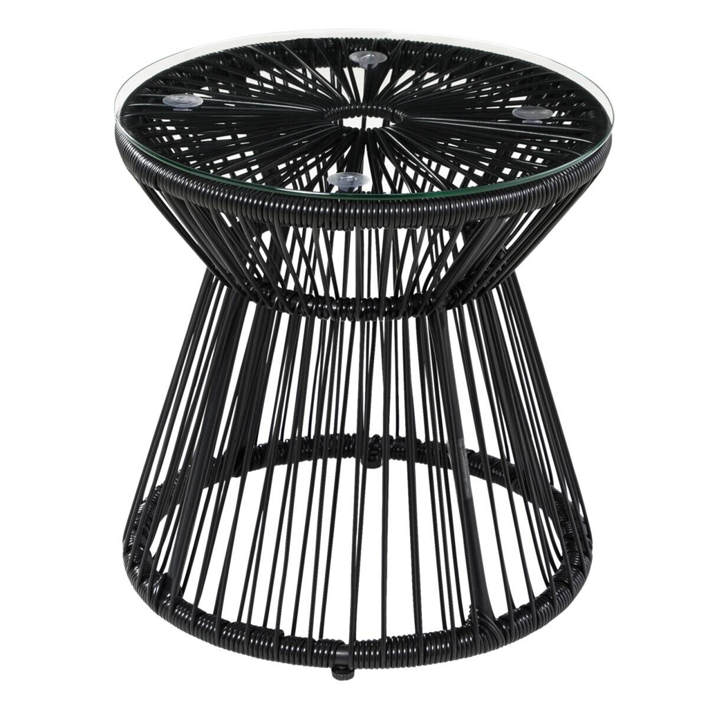 Outsunny Beistelltisch schwarz Eisen B/H/L: ca. 40x40x42 cm