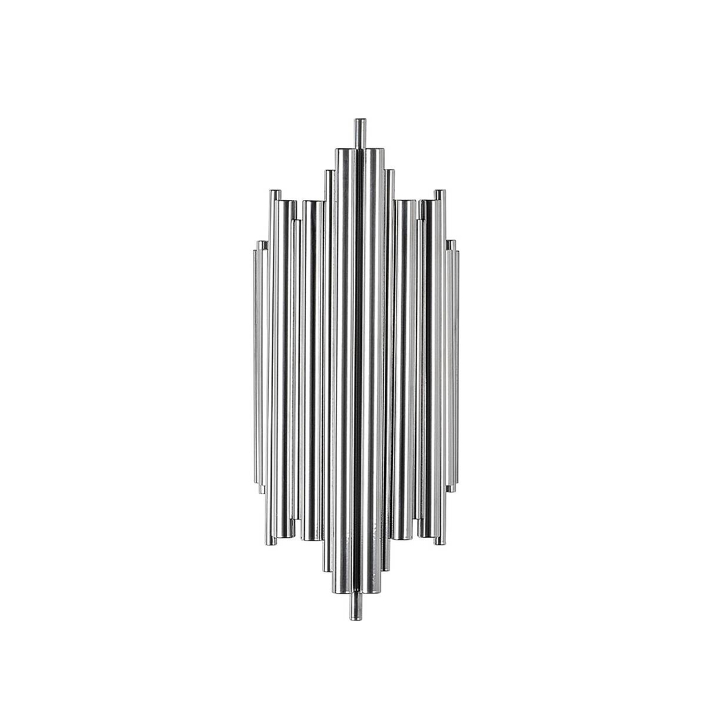 Opviq Wandleuchte Reis Chrom Metall B/H/T/L: ca. 22x50x22x11 cm E14 1 Brennstellen